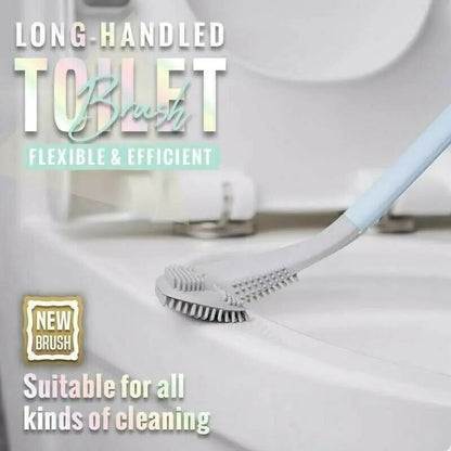 Toiletborstel met driehoekige kop voor hoeken en moeilijk bereikbare plekken