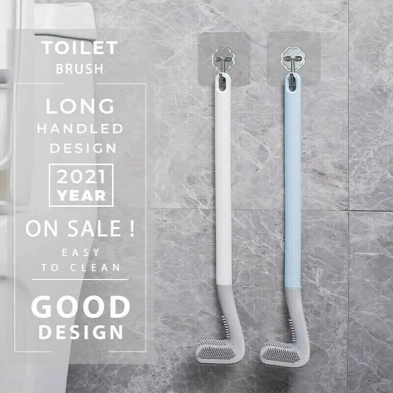 Toiletborstel met driehoekige kop voor hoeken en moeilijk bereikbare plekken