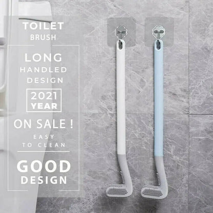 Toiletborstel met driehoekige kop voor hoeken en moeilijk bereikbare plekken