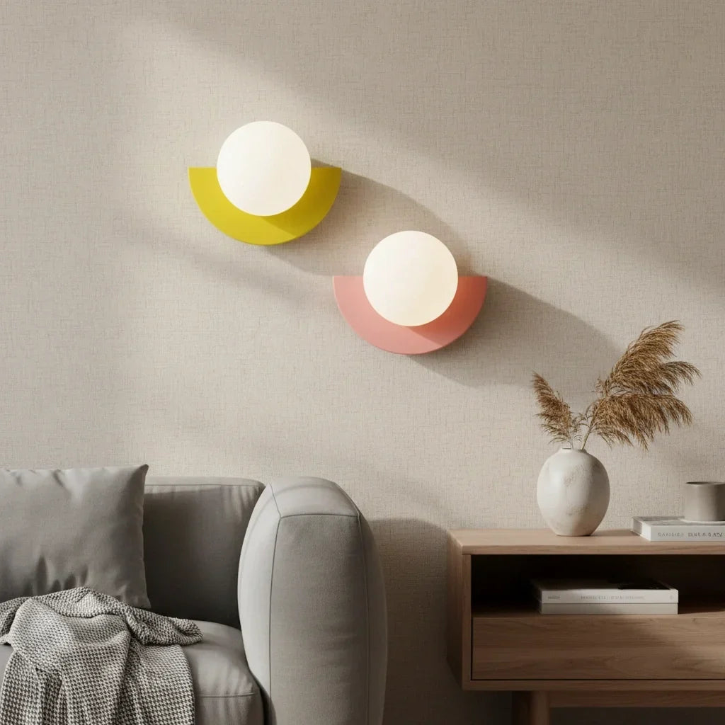 Minimalistische kleurrijke wandlamp – decoratief wandlicht