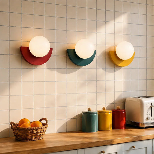 Minimalistische kleurrijke wandlamp – decoratief wandlicht