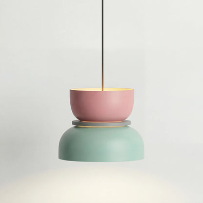 Noordse hanglamp met kleurblok-design voor moderne ruimtes