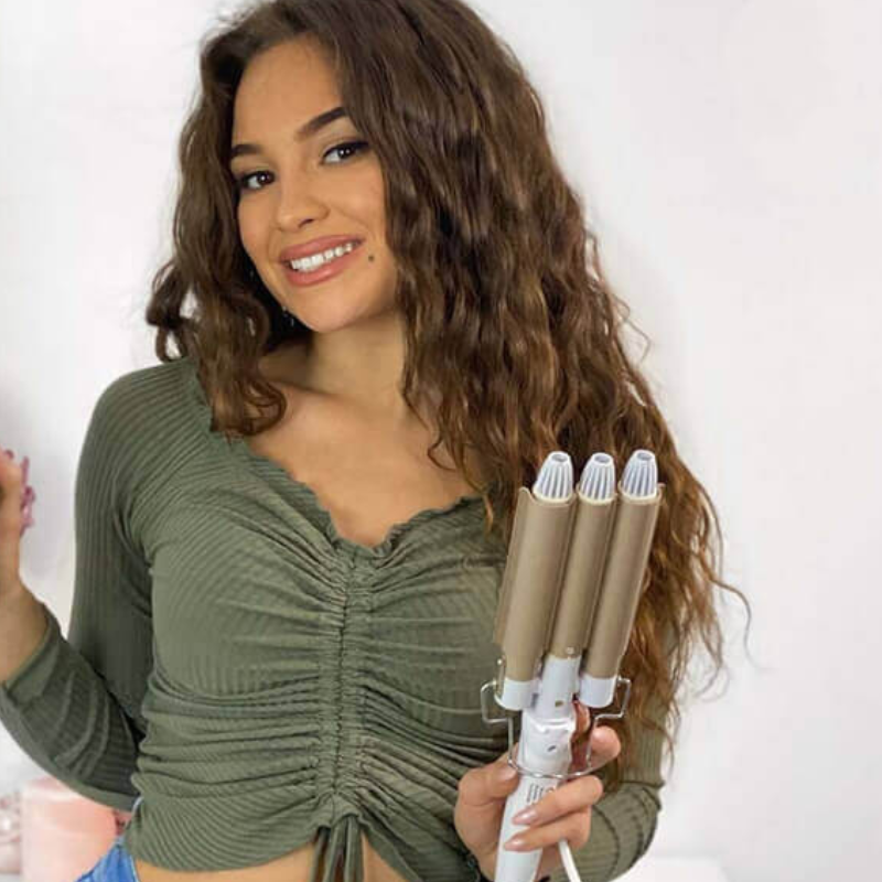 WavyCurls™ - Magische krultang met 3 verwarmingsstaven [50% Korting]