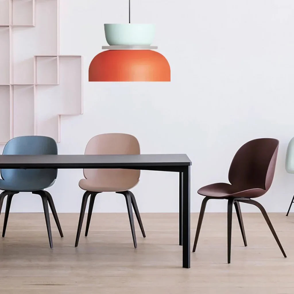 Noordse hanglamp met kleurblok-design voor moderne ruimtes