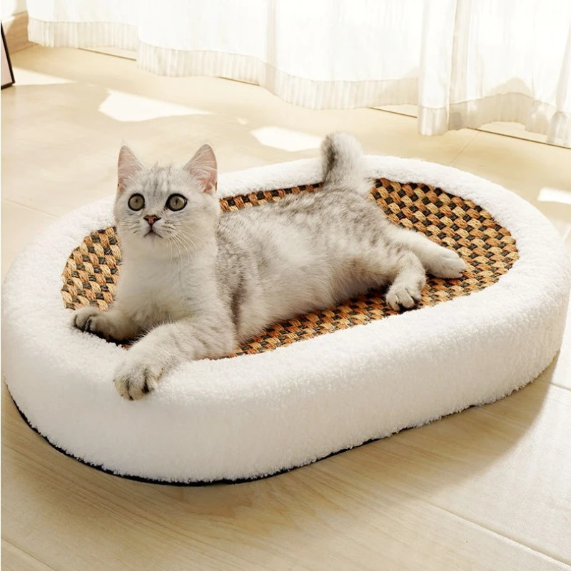 ScratchNest™ – Pluche kattenmand met krasvlak [50% Korting]