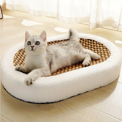 ScratchNest™ – Pluche kattenmand met krasvlak [50% Korting]
