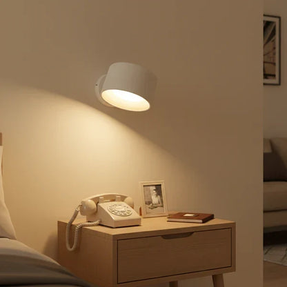 Draadloze LED-wandlamp met draaibare kop en USB-C accu