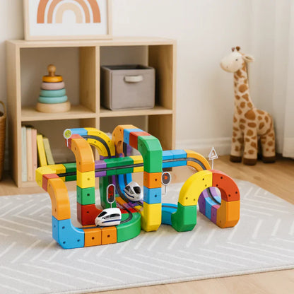 CubeTrack™ – Magnetische DIY-spoorbaan | Educatief Speelgoed Vanaf 3 Jaar