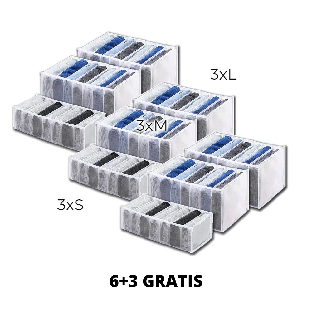 Kledingkast Organizer – Kreukvrij & Ruimtebesparend Systeem [1 + 2 Gratis]
