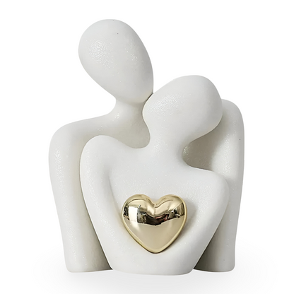 Minimalistische keramische paarfiguur – decoratie voor nabijheid en harmonie