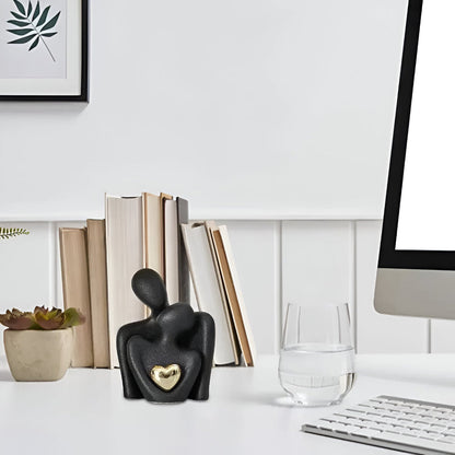 Minimalistische keramische paarfiguur – decoratie voor nabijheid en harmonie