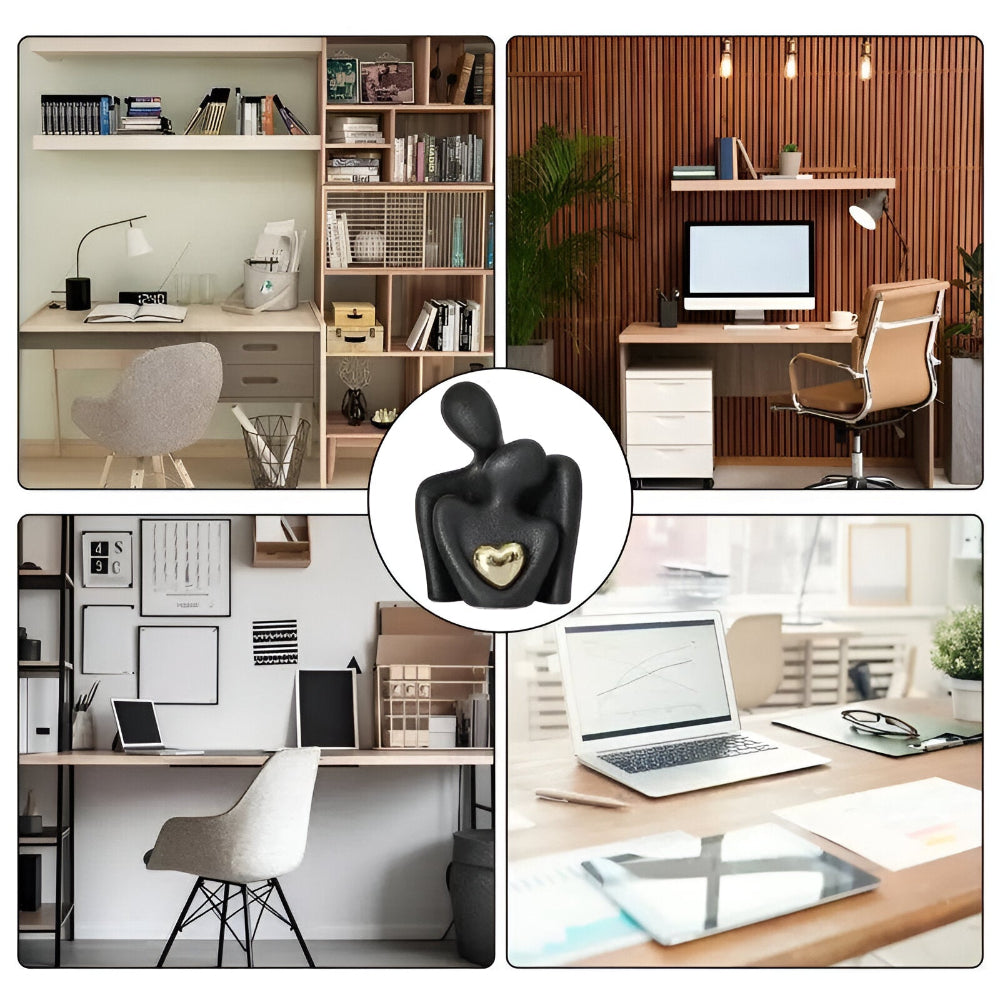 Minimalistische keramische paarfiguur – decoratie voor nabijheid en harmonie