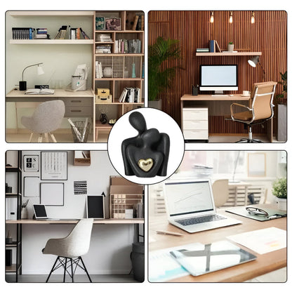 Minimalistische keramische paarfiguur – decoratie voor nabijheid en harmonie