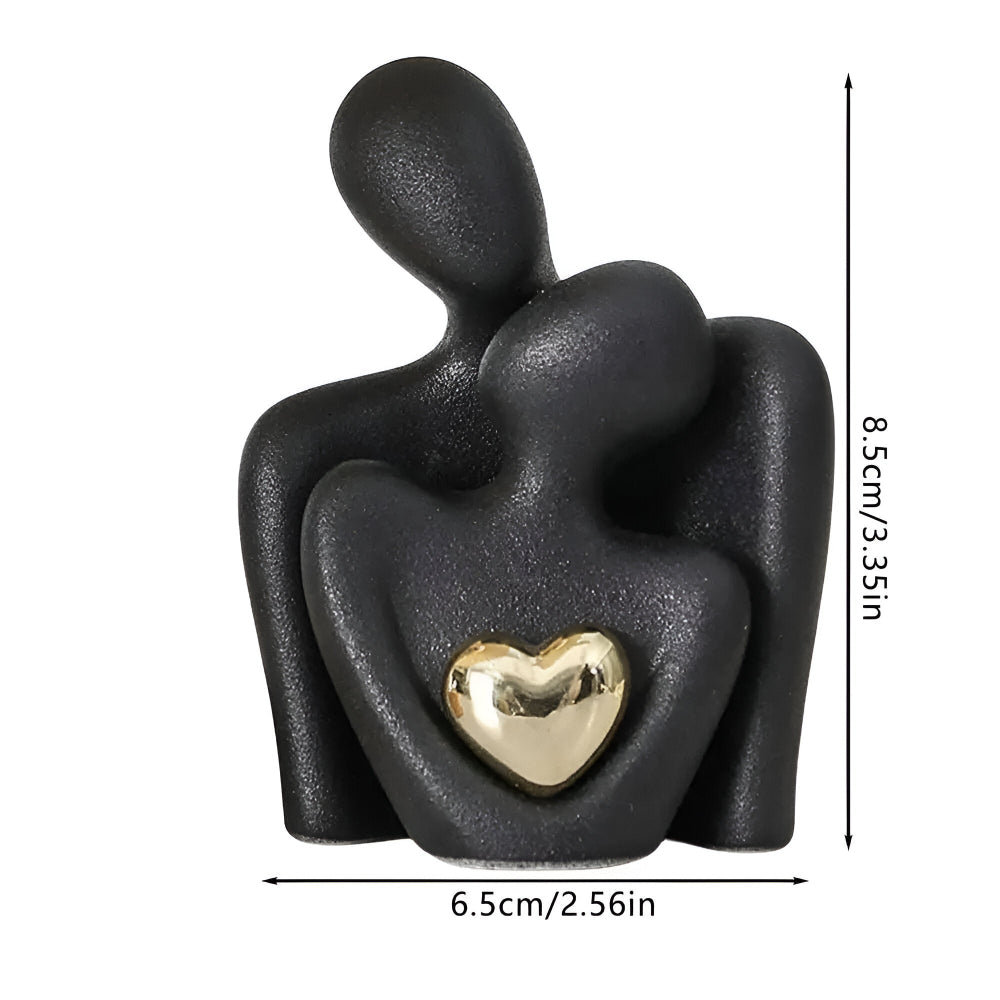 Minimalistische keramische paarfiguur – decoratie voor nabijheid en harmonie