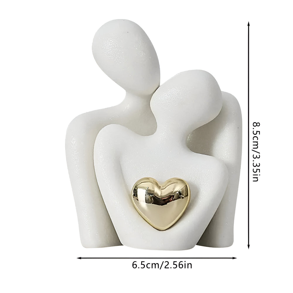 Minimalistische keramische paarfiguur – decoratie voor nabijheid en harmonie