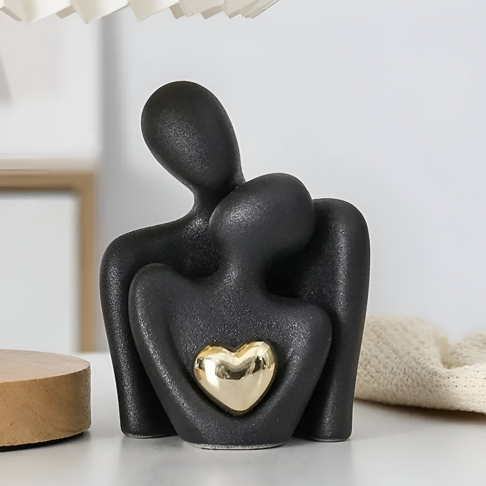 Minimalistische keramische paarfiguur – decoratie voor nabijheid en harmonie