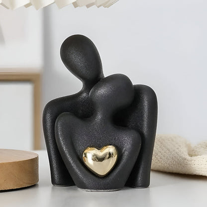Minimalistische keramische paarfiguur – decoratie voor nabijheid en harmonie