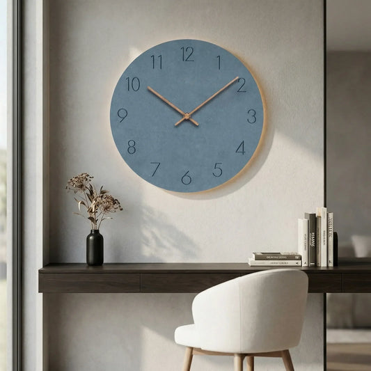Ronde wandklok met stil uurwerk – minimalistisch ontwerp