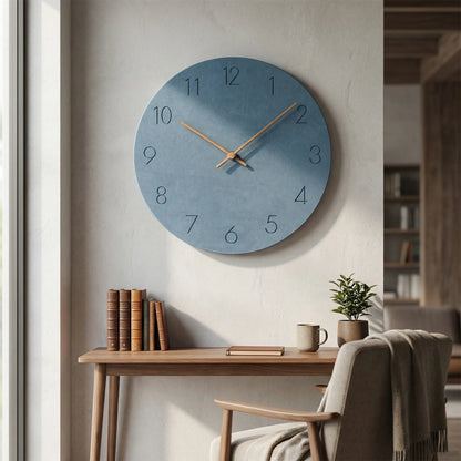 Ronde wandklok met stil uurwerk – minimalistisch ontwerp