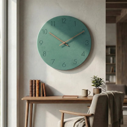 Ronde wandklok met stil uurwerk – minimalistisch ontwerp