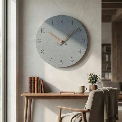 Ronde wandklok met stil uurwerk – minimalistisch ontwerp