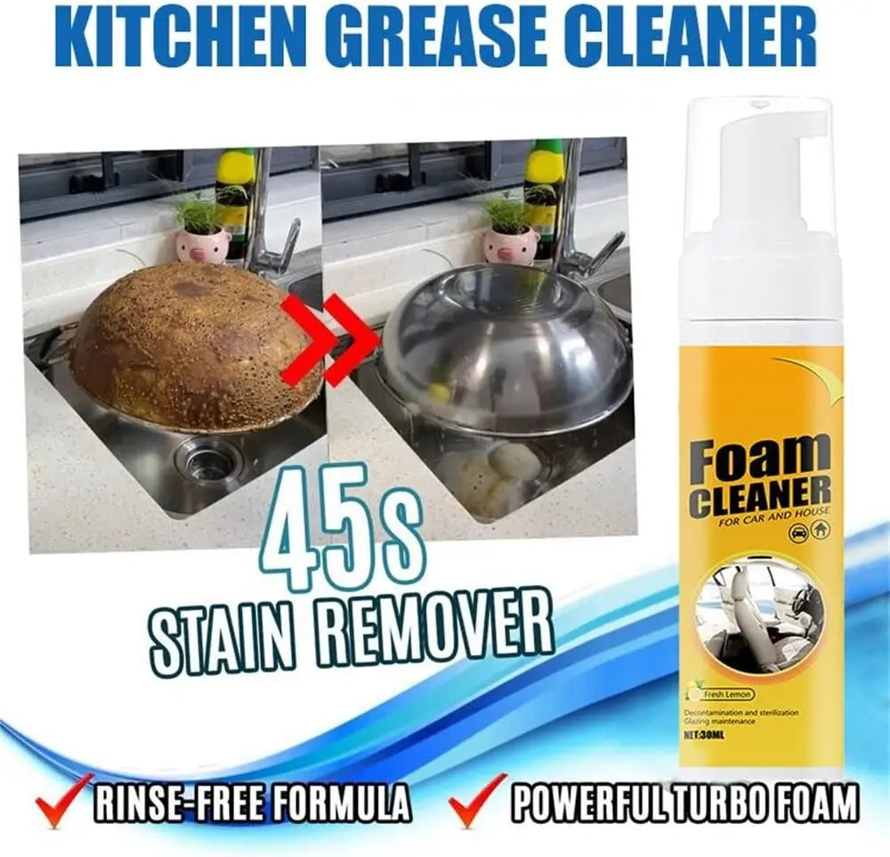 FoamClean™ – Huishouden, auto & leder grondig schoon zonder agressieve chemicaliën [1 + 1 Gratis]