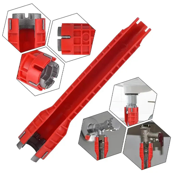 MultiGrip™ – Multifunctionele Sifonsleutel voor Kranen & Afvoer