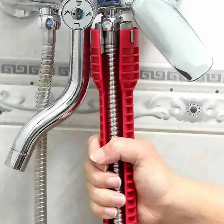 MultiGrip™ – Multifunctionele Sifonsleutel voor Kranen & Afvoer