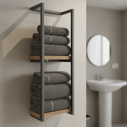 Handdoekhouder van roestvrij staal – Wandmontage voor badkamers
