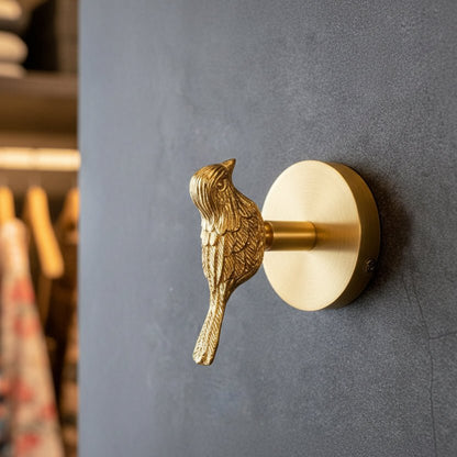 Messing dierenkop wandhaak – decoratieve kledinghaak met gouden afwerking