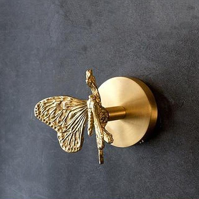 Messing dierenkop wandhaak – decoratieve kledinghaak met gouden afwerking