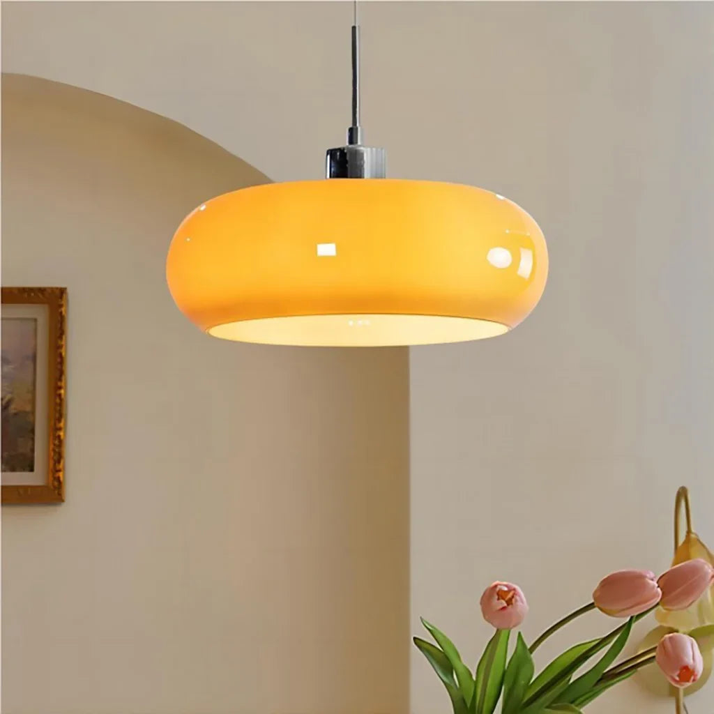 Glazen hanglamp in Bauhaus-stijl voor moderne interieurs