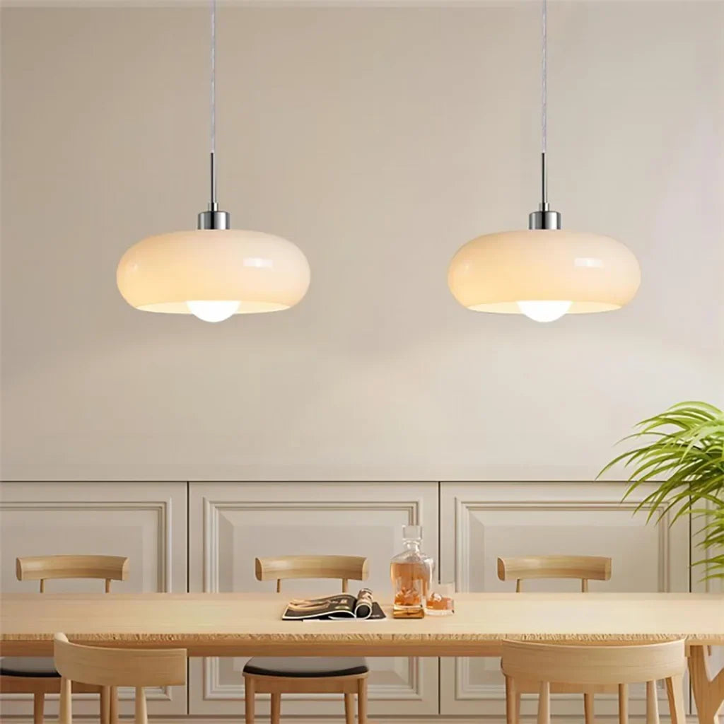 Glazen hanglamp in Nordic Bauhaus-stijl voor elke ruimte