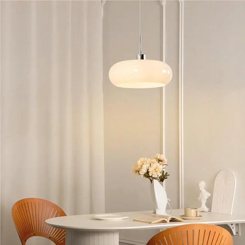Glazen hanglamp in Nordic Bauhaus-stijl voor elke ruimte