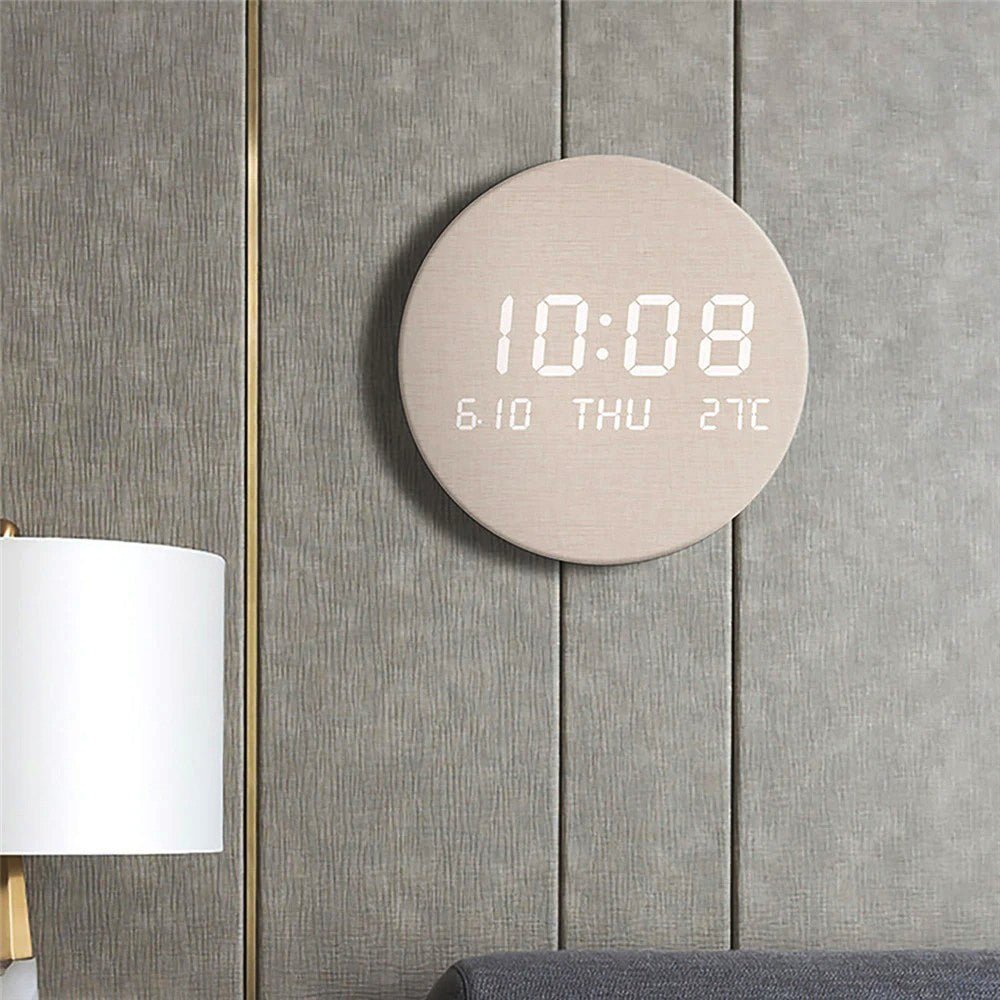 Digitale LED-tafelklok in Scandinavisch design – minimalistisch