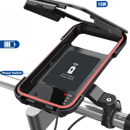 RideCharge – Waterdichte Fiets Telefoonhouder met Draadloos Opladen [50% Korting]