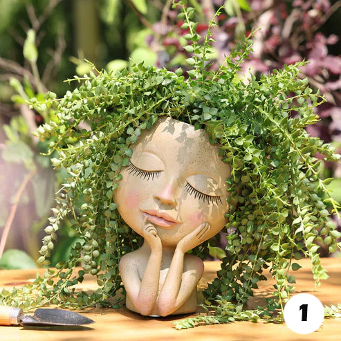 Oase™ Groene Oase Succulent Gezicht Planter | 50% KORTING