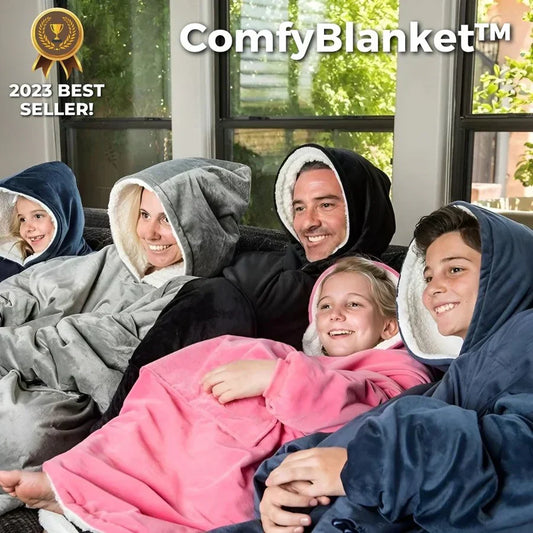 ComfyBlanket™ – Ultrawarme sherpa-fleece-hoodie voor maximale gezelligheid [50% Korting]
