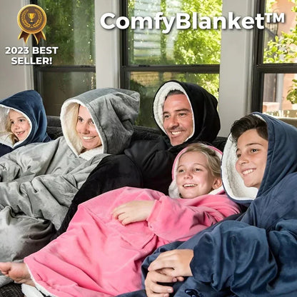 ComfyBlanket™ – Ultrawarme sherpa-fleece hoodie voor extra gezelligheid [50% Korting]