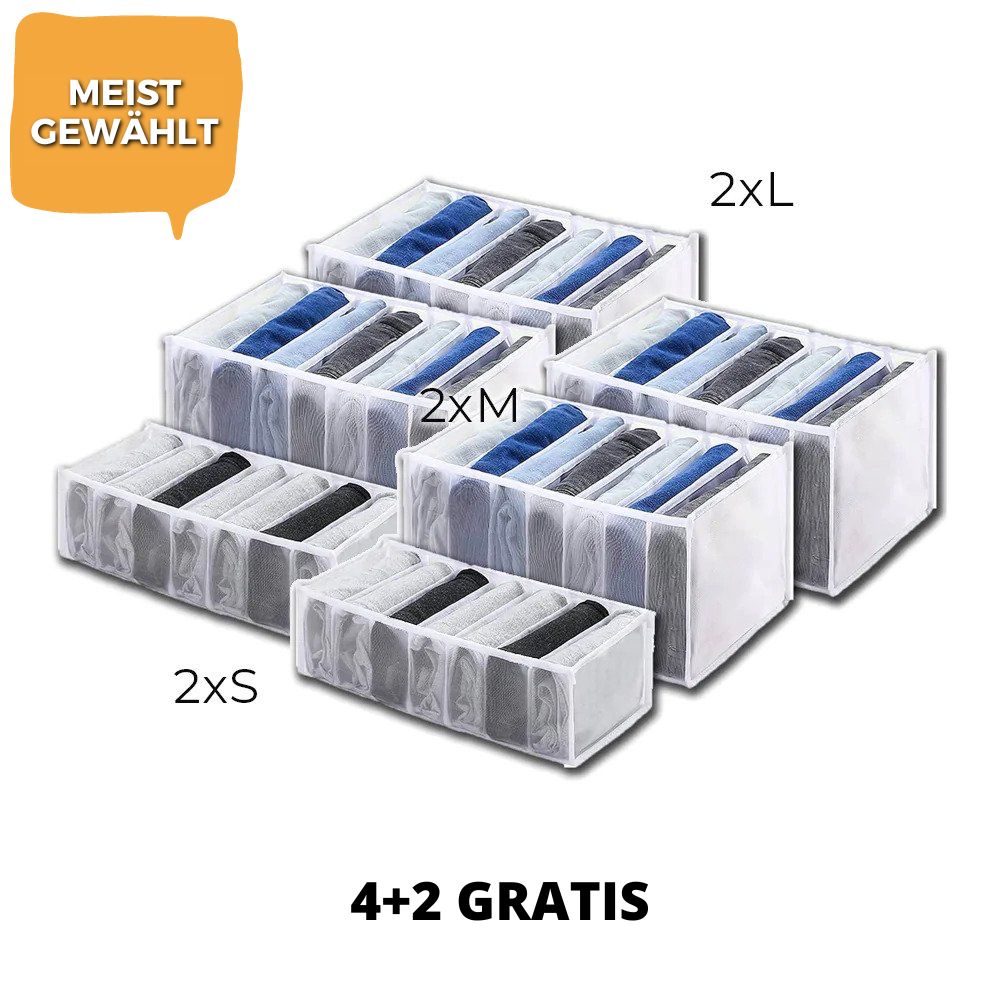 Kledingkast Organizer – Kreukvrij & Ruimtebesparend Systeem [1 + 2 Gratis]