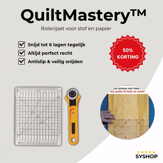 QuiltMastery™ – Precisie snijliniaal voor perfect rechte quilt- en stofsneden Ontwerp [50% Korting]