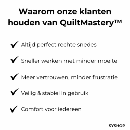 QuiltMastery™ – Precisie Snijliniaal voor Rechte Quilt- en Stofsneden