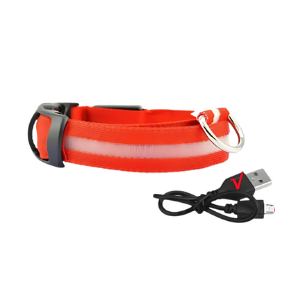 GlowPaw™ – Oplaadbare LED-hondenhalsband voor veilige avondwandelingen