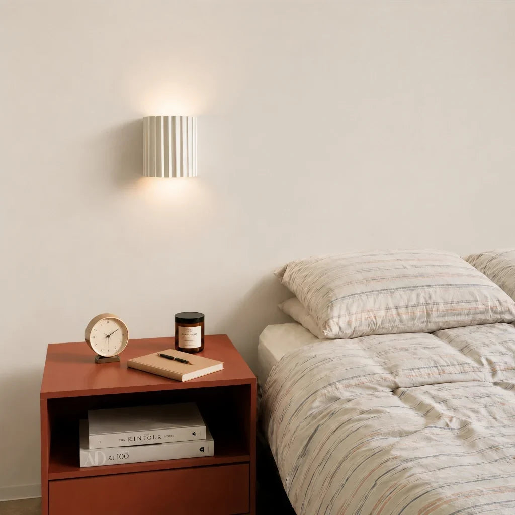 Geribbelde hars wandlamp in boho-stijl voor binnen