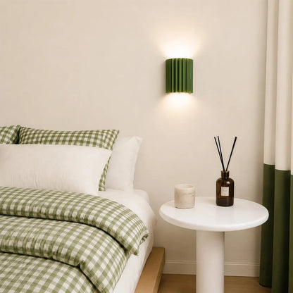 Geribbelde hars wandlamp in boho-stijl voor binnen