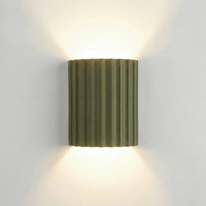 Geribbelde hars wandlamp in boho-stijl voor binnen