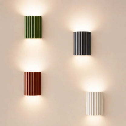 Geribbelde hars wandlamp in boho-stijl voor binnen