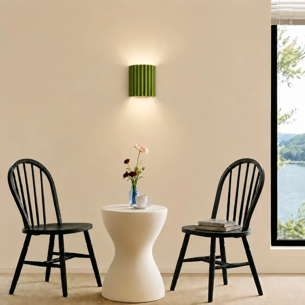 Geribbelde hars wandlamp in boho-stijl voor binnen