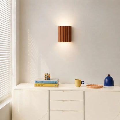 Geribbelde hars wandlamp in boho-stijl voor binnen