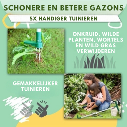 Root Digger™ – Ergonomische Plantwortelverwijderaar | Staand Onkruid Verwijderen